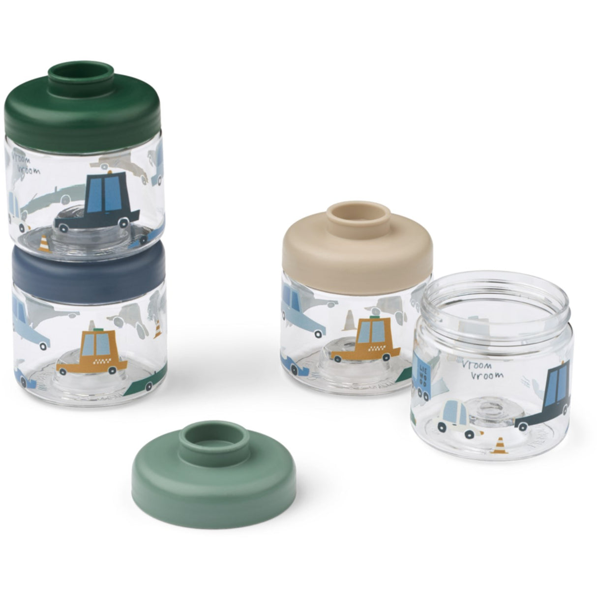 LIEWOOD Cars / Sandy Dominique Food Tritan Boxes 100 Ml 4-Pak