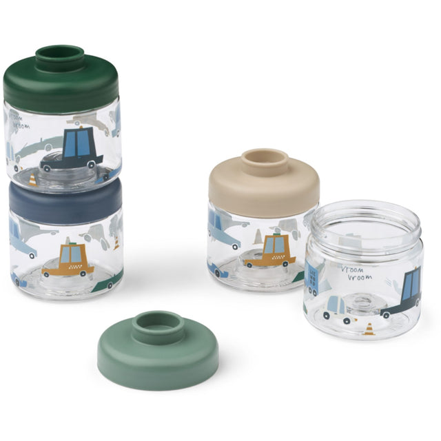LIEWOOD Cars / Sandy Dominique Food Tritan Boxes 100 Ml 4-Pak