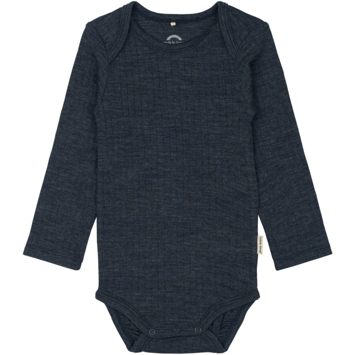 Mikk-Line Melange Blue Nights Merino Uld Ls Body