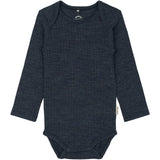 Mikk-Line Melange Blue Nights Merino Uld Ls Body