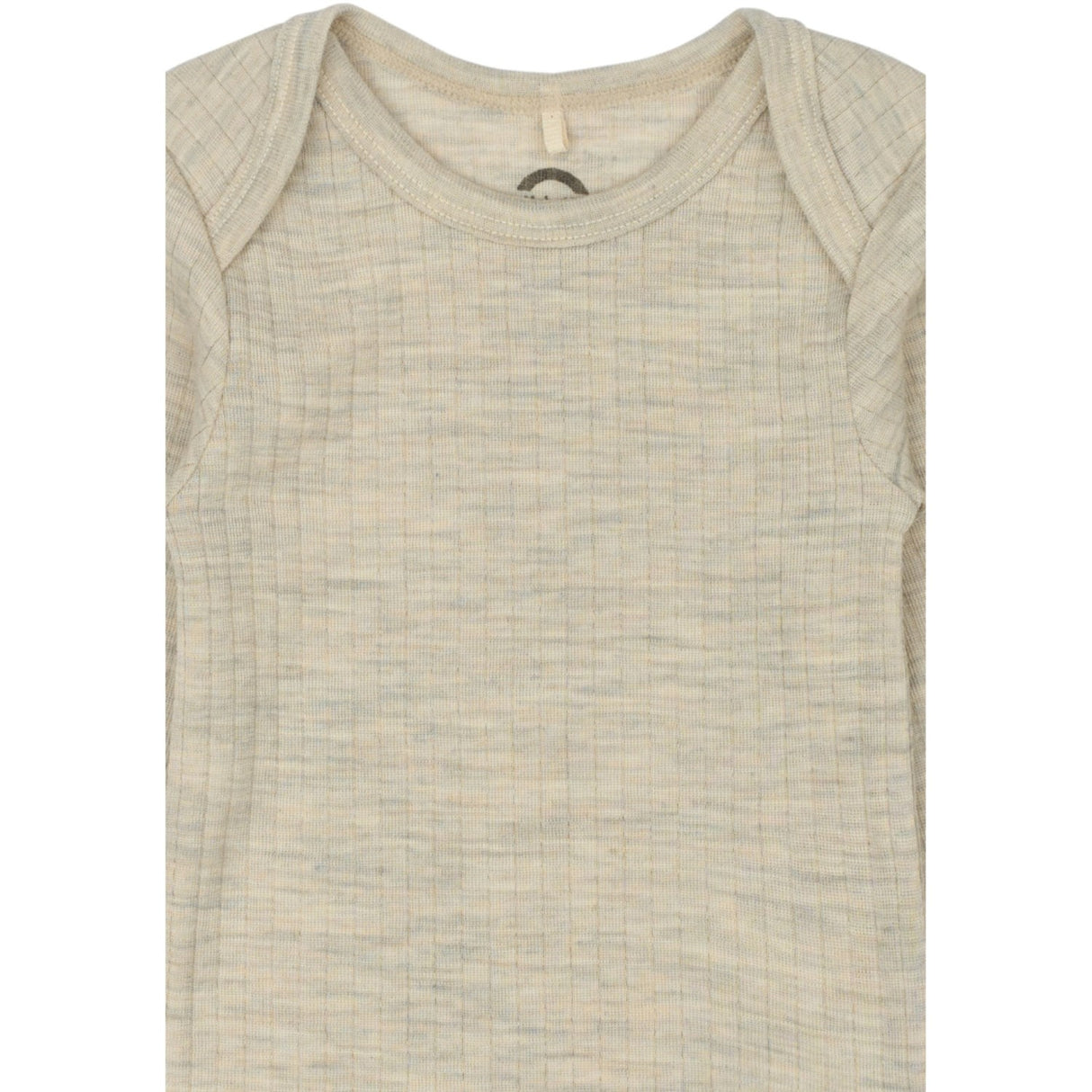 Mikk-Line Melange Offwhite Merino Uld Ls Body