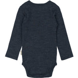 Mikk-Line Melange Blue Nights Merino Uld Ls Body