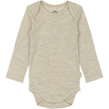 Mikk-Line Melange Offwhite Merino Uld Ls Body