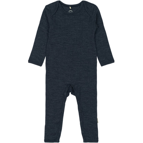Mikk-Line Melange Blue Nights Merino Uld Ls Dragt