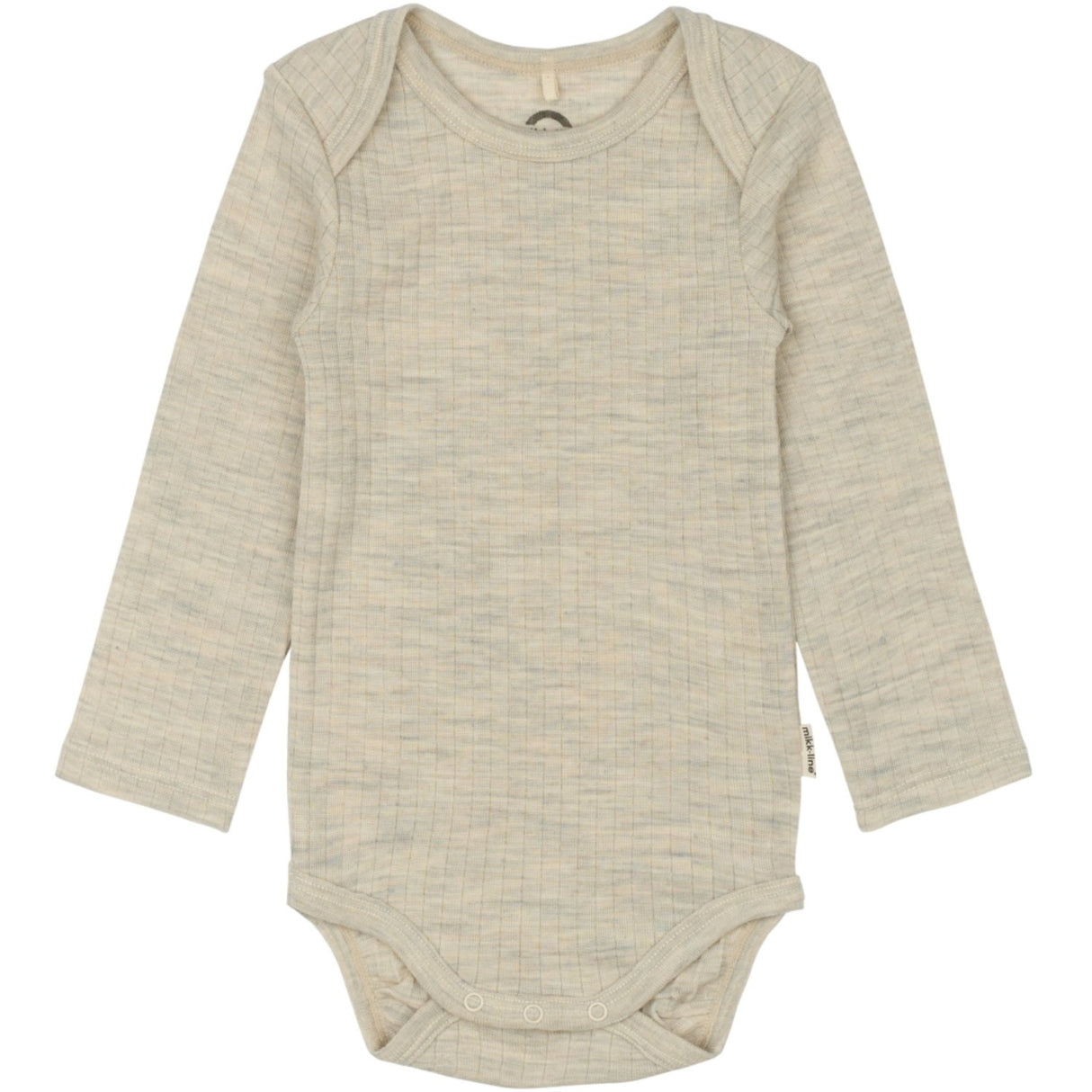 Mikk-Line Melange Offwhite Merino Uld Ls Body
