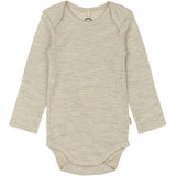 Mikk-Line Melange Offwhite Merino Uld Ls Body