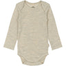 Mikk-Line Melange Offwhite Merino Uld Ls Body