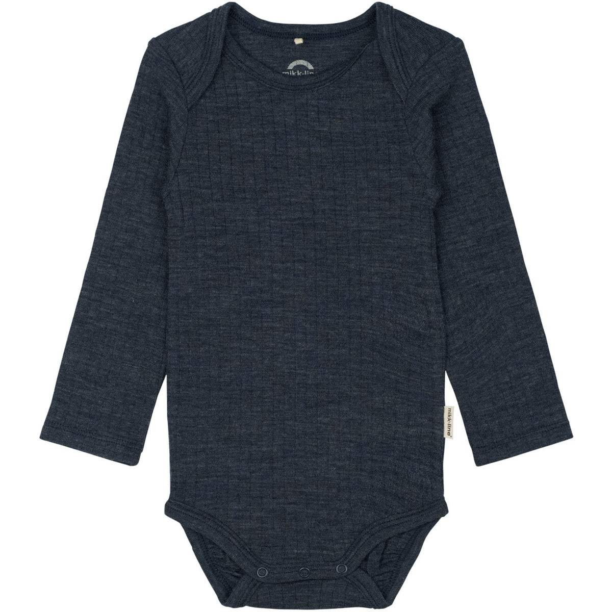 Mikk-Line Melange Blue Nights Merino Uld Ls Body
