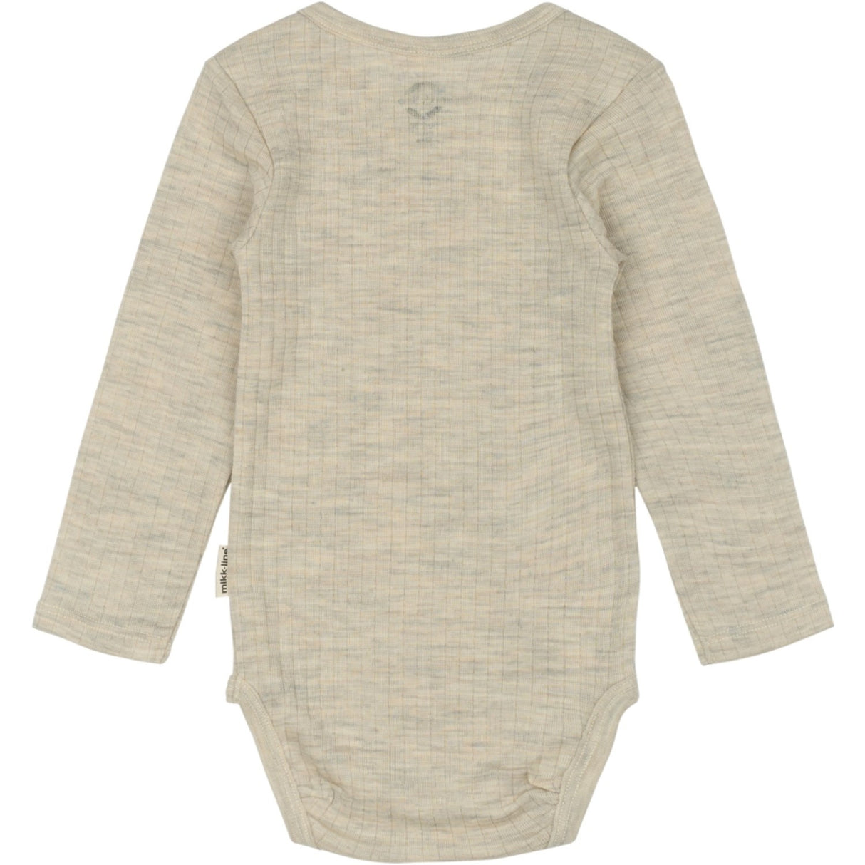 Mikk-Line Melange Offwhite Merino Uld Ls Body