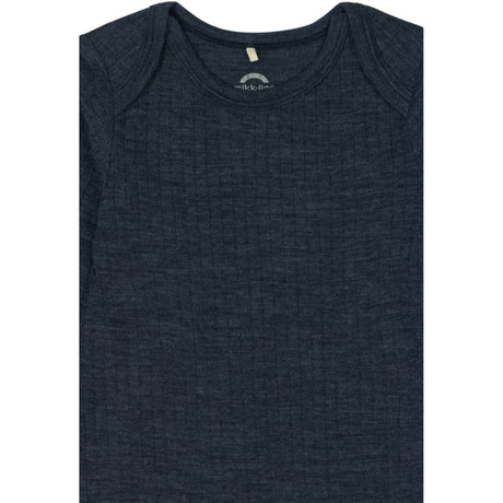 Mikk-Line Melange Blue Nights Merino Uld Ls Dragt