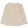 Mikk-Line Melange Offwhite Merino Uld Ls Top