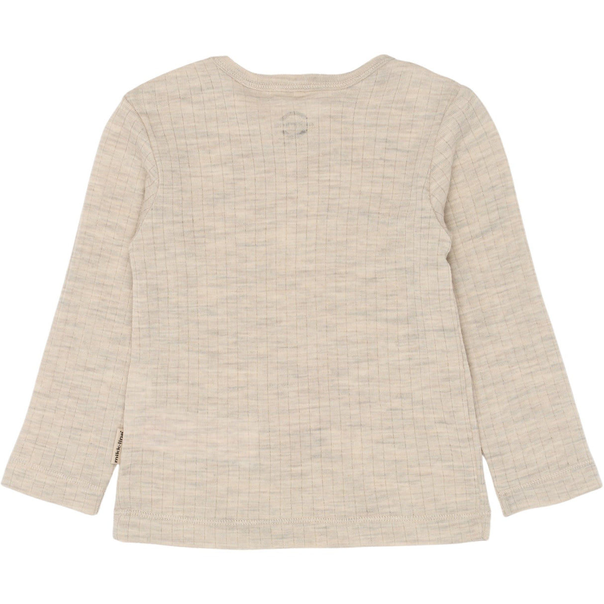 Mikk-Line Melange Offwhite Merino Uld Ls Top