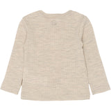 Mikk-Line Melange Offwhite Merino Uld Ls Top