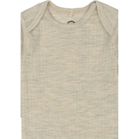 Mikk-Line Melange Offwhite Merino Uld Ls Dragt