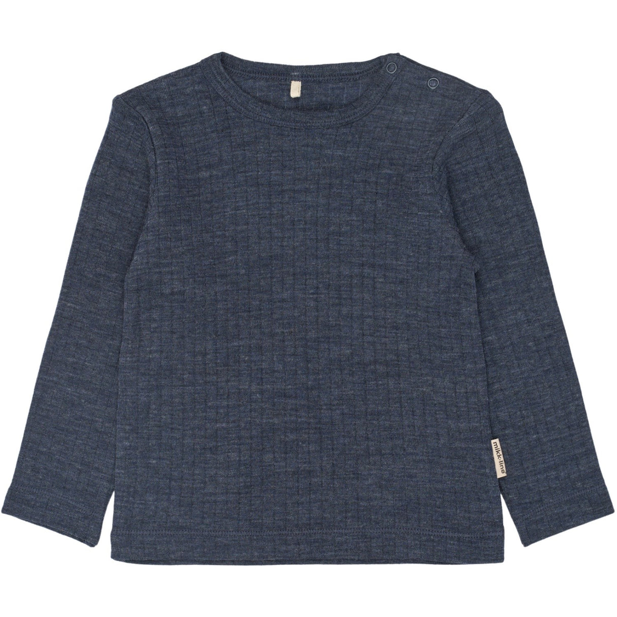 Mikk-Line Melange Blue Nights Merino Uld Ls Top