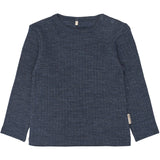 Mikk-Line Melange Blue Nights Merino Uld Ls Top