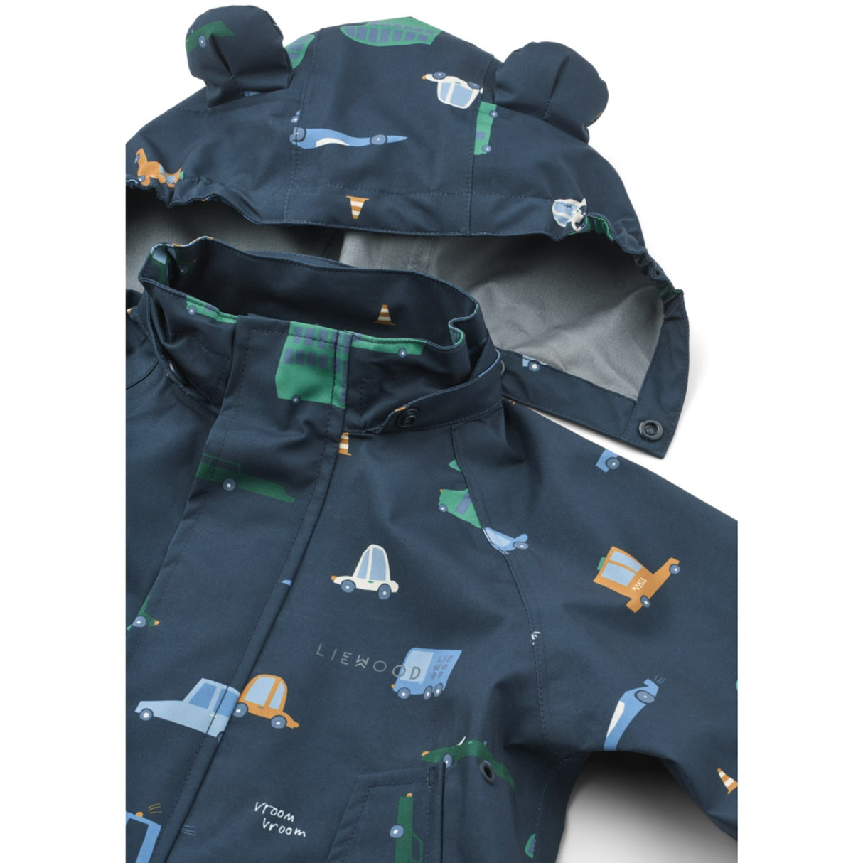 LIEWOOD Cars / Classic Navy Manu Regntøj Sæt