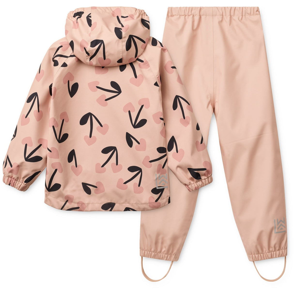 LIEWOOD Mega Cherry Heart/ Rosey Mix Pedia Regntøj Sæt