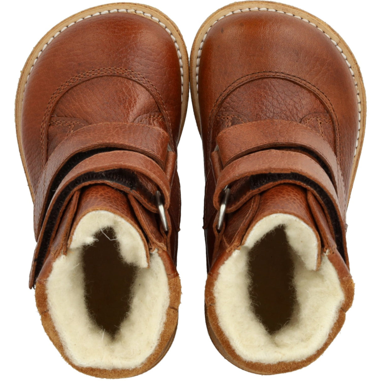 Angulus Cognac/Cognac TEX-støvle Med Velcrolukning