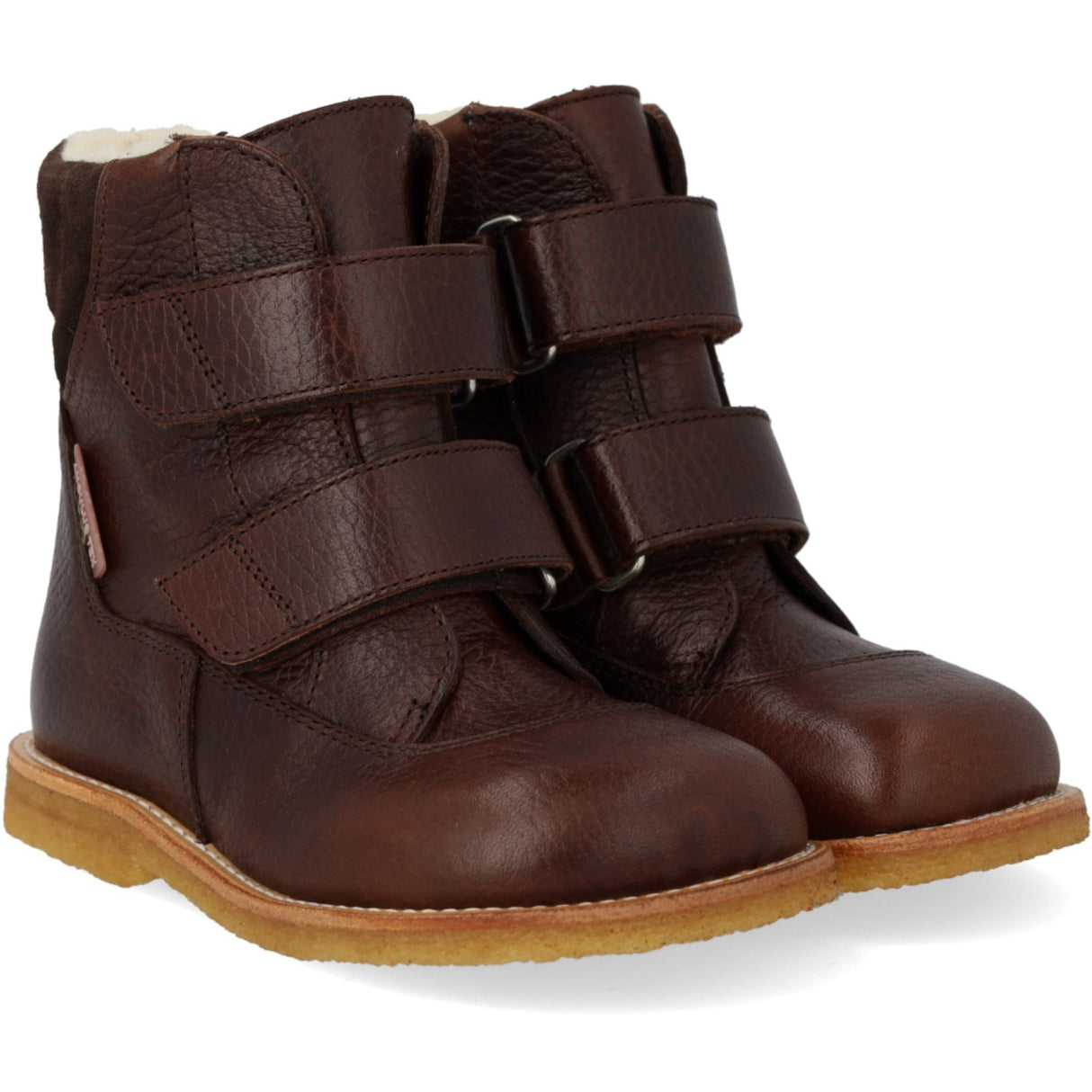 Angulus Dark Brown/Dark Brown TEX-støvle Med Velcrolukning