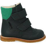 Angulus Deep Teal/Grass Green Tex-Støvle Med Velcrolukning
