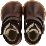 Angulus Dark Brown/Dark Brown Begynder Tex-Støvle Med Velcrolukning