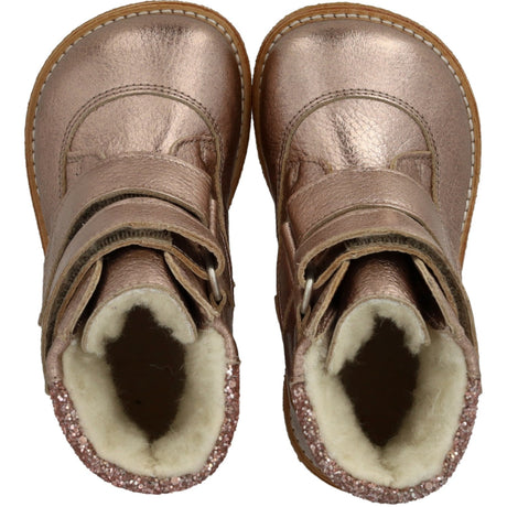 Angulus Rose Copper/Rose Glitter Tex-Støvle Med Glitter Og Velcro
