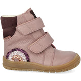 Angulus Faded Rose/Aubergine TEX-støvle Med Funklende Glitterregnbue