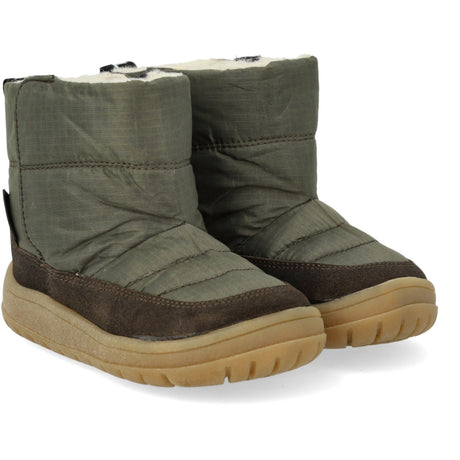Angulus Olive/Forrest Recycled Ripstop Begynder Tex-Støvle Med Blødt Merino Uldfoer