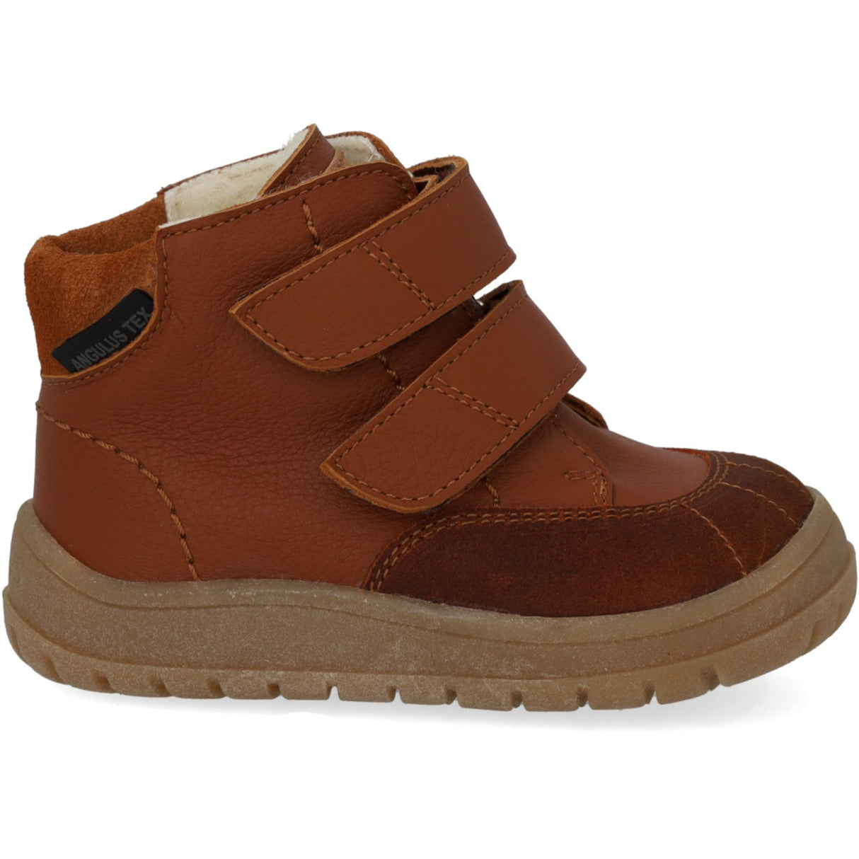 Angulus Cognac/Cognac/Tan Begynder Tex-Støvle Med Kontraststikninger