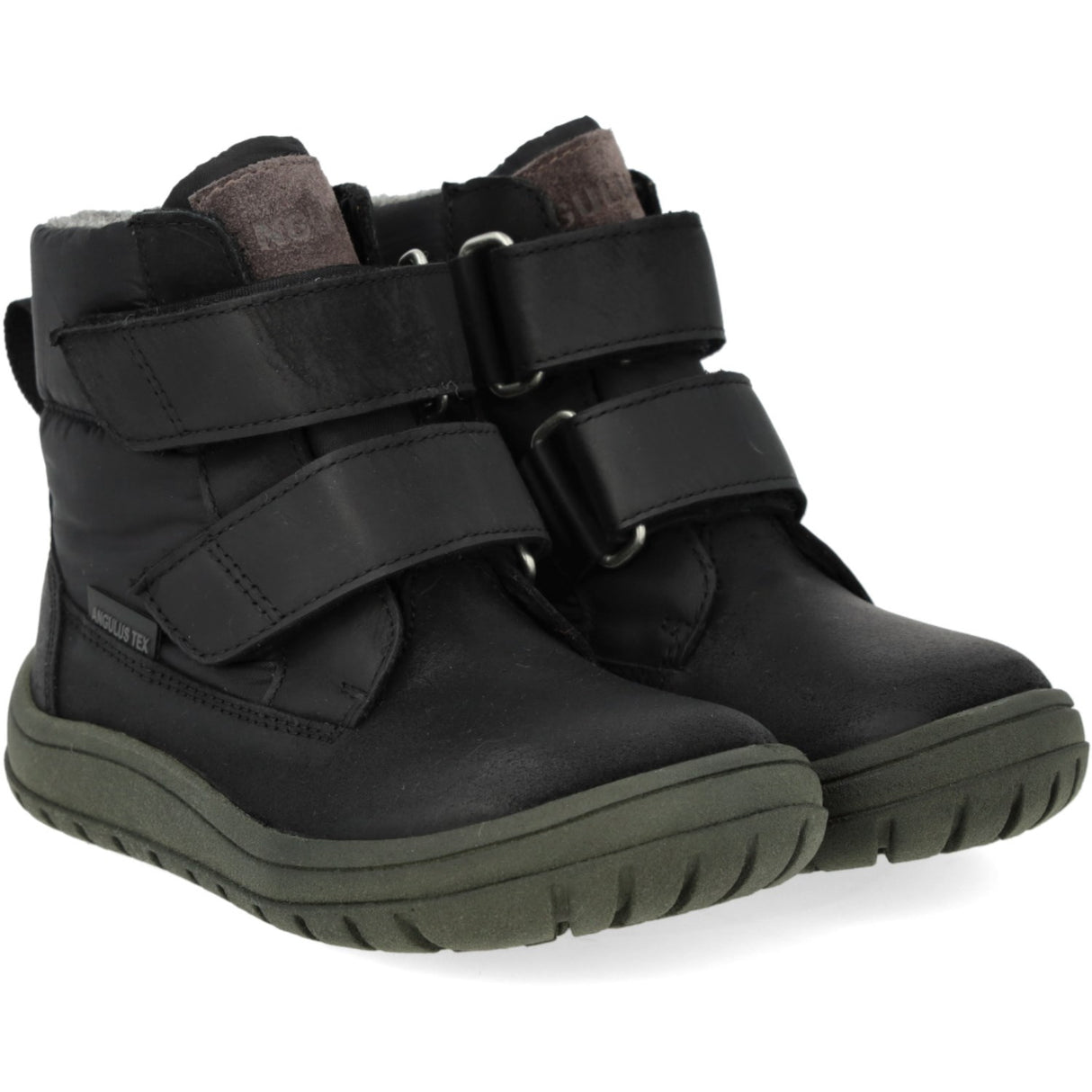 Angulus Black/Dark Grey TEX-støvle I Nylon Med Slidstærke Læderdetaljer
