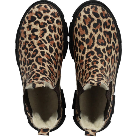 Angulus Beige Leo/Dark Brown Elastic Chunky Tex Chelsea Støvle