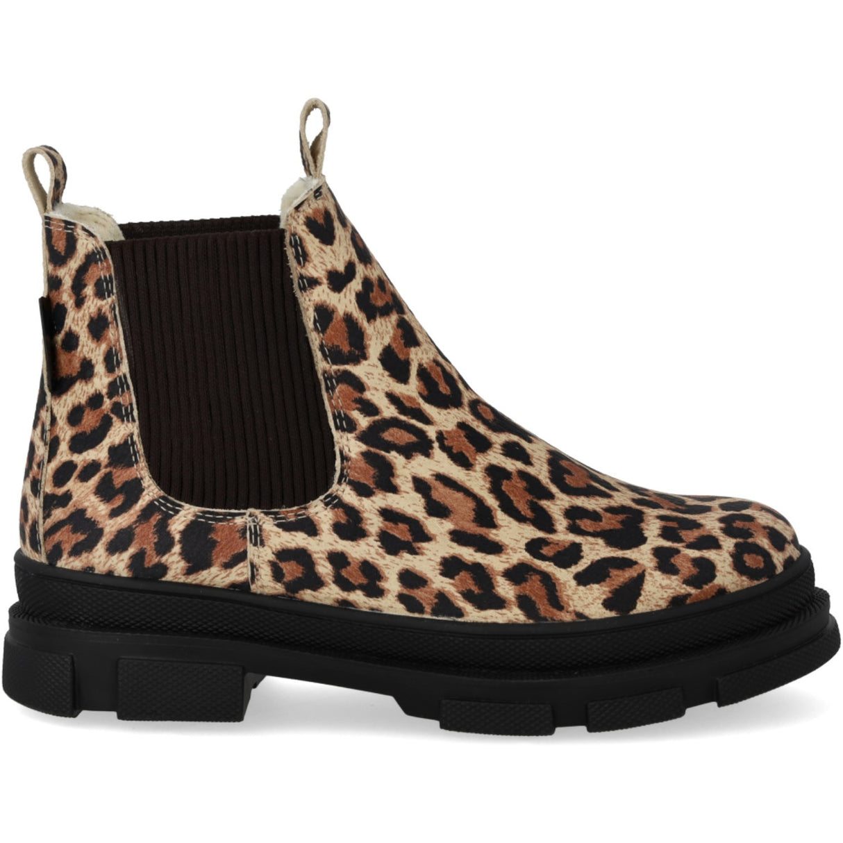 Angulus Beige Leo/Dark Brown Elastic Chunky Tex Chelsea Støvle