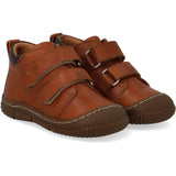 Angulus Cognac/Dark Brown Velcro Støvle Med Forstærket Tå