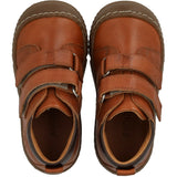 Angulus Cognac/Dark Brown Velcro Støvle Med Forstærket Tå