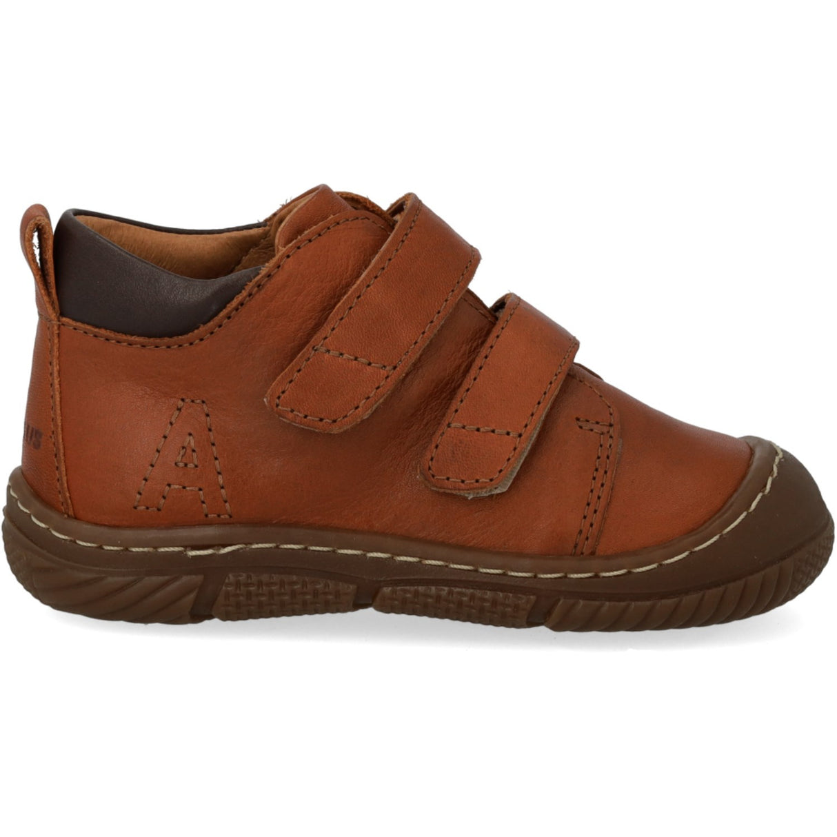 Angulus Cognac/Dark Brown Velcro Støvle Med Forstærket Tå