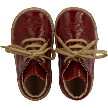 Angulus Cranberry Klassisk Snøresko Med Brogue Detaljer
