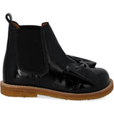 Angulus Black/Black Chelsea Støvle Med Sløjfe