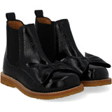 Angulus Black/Black Chelsea Støvle Med Sløjfe