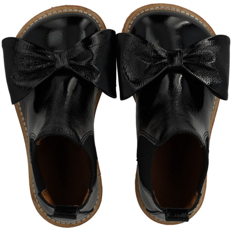 Angulus Black/Black Chelsea Støvle Med Sløjfe