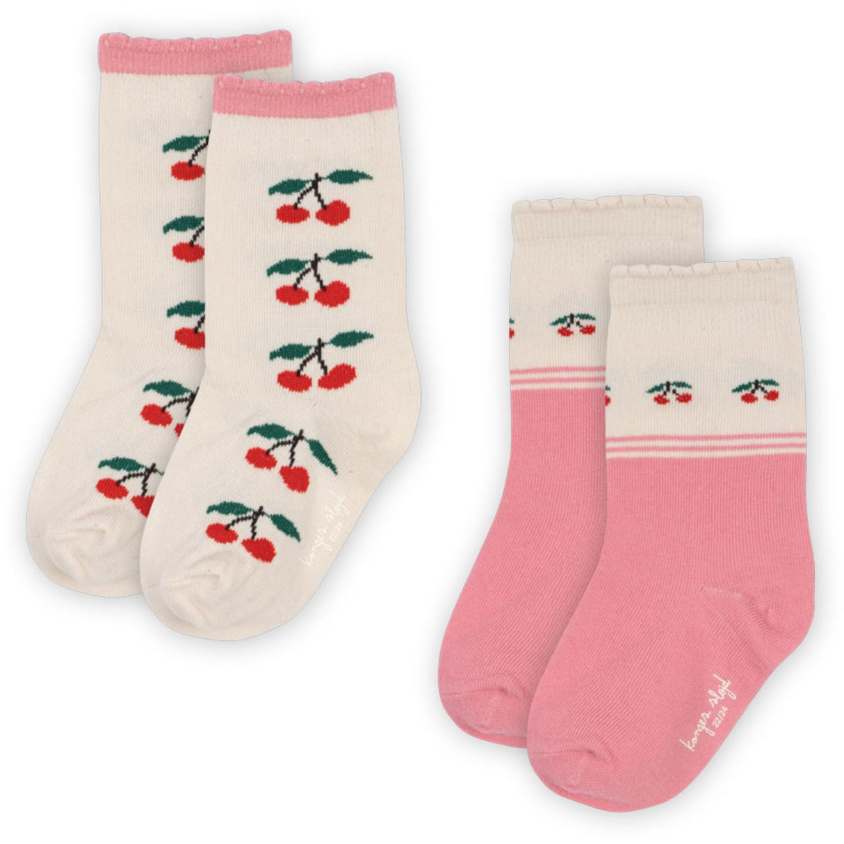 Konges Sløjd Cherry Mix 2 Pak Jacquard Strømper