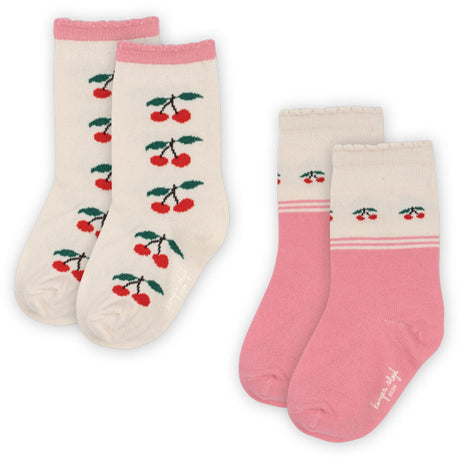 Konges Sløjd Cherry Mix 2 Pak Jacquard Strømper