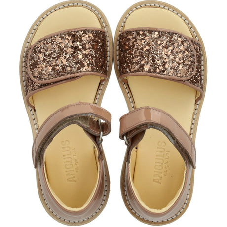 Angulus Clay/Clay Glitter Sandal Med Funklende Glitterdetalje