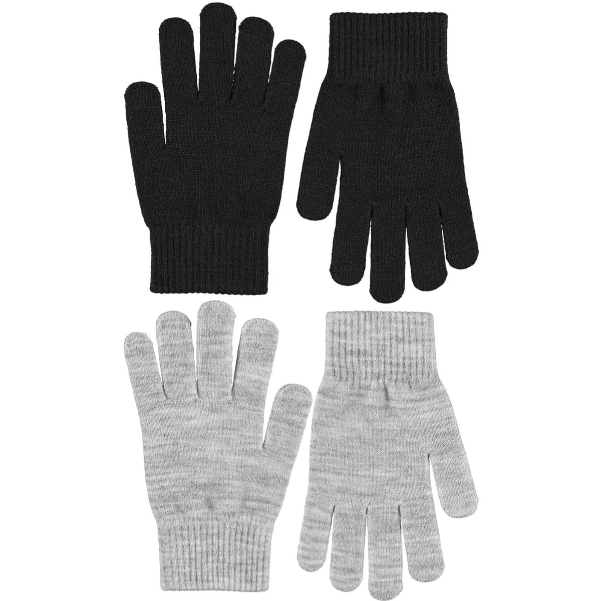 Molo Grey Melange Kiddy Uld Handsker