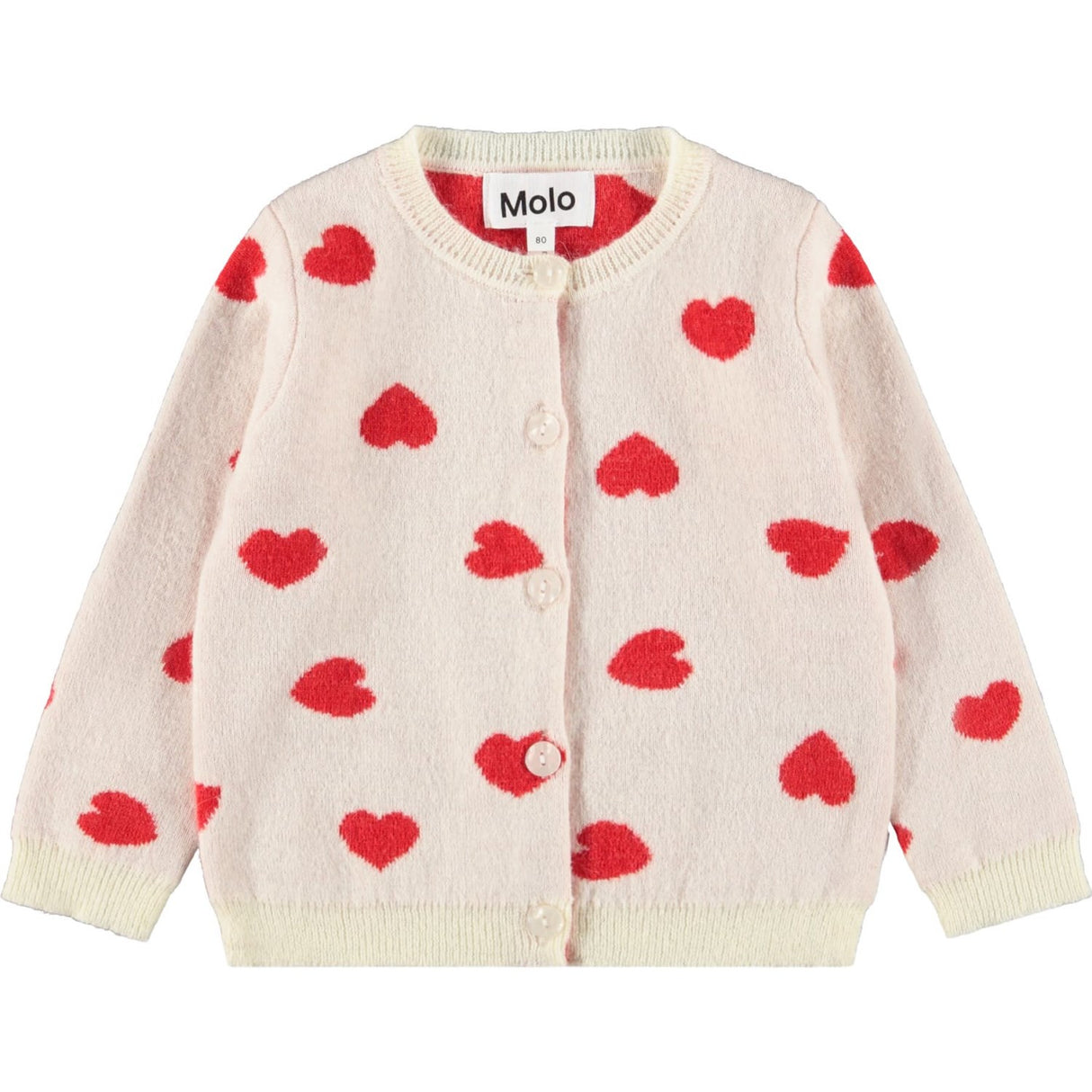 Molo Red Hearts Goldie Cardigan