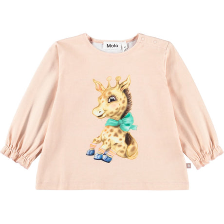 Molo Blush Giraffe Elina T-shirt Long Sleeves
