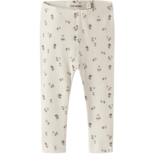 Lil'Atelier Turtledove Floral -Nbfgago Slim Leggings Lil Noos