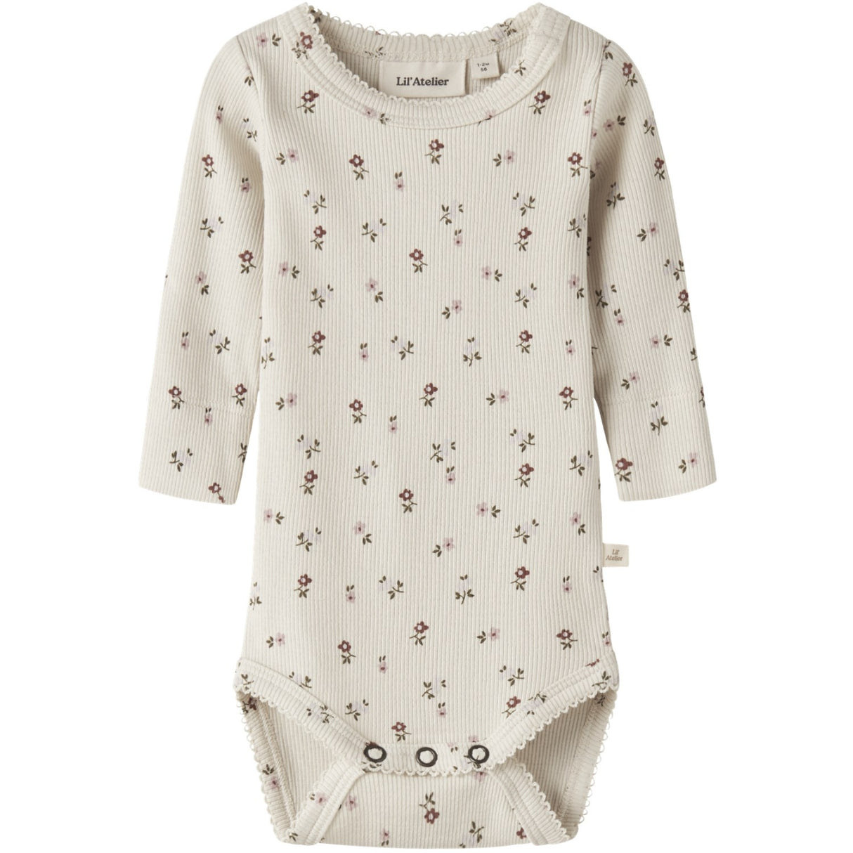 Lil'Atelier Turtledove Floral -Nbfgago Ls Slim Body Lil Noos
