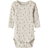 Lil'Atelier Turtledove Floral -Nbfgago Ls Slim Body Lil Noos