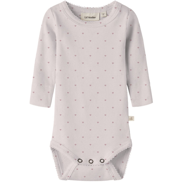 Lil'Atelier Hushed Violet Heart Nbfgago Ls Slim Body Lil Noos